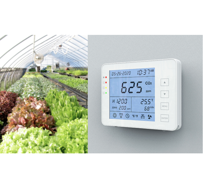 Контролер CO2, програмований контролер CO2 та монітор для теплиць, віддалений датчик CO2