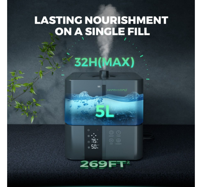 Mars Hydro 5L Ultrasonic Cool Mist Plant Humidifier