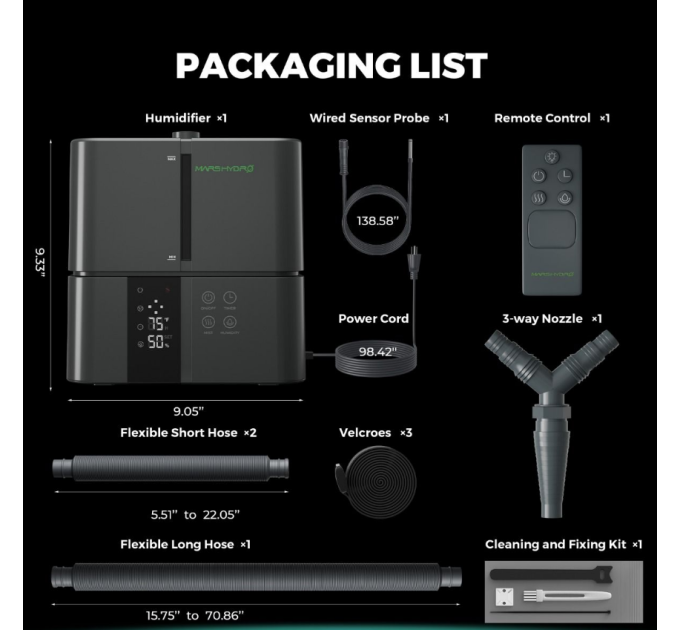 Mars Hydro 5L Ultrasonic Cool Mist Plant Humidifier