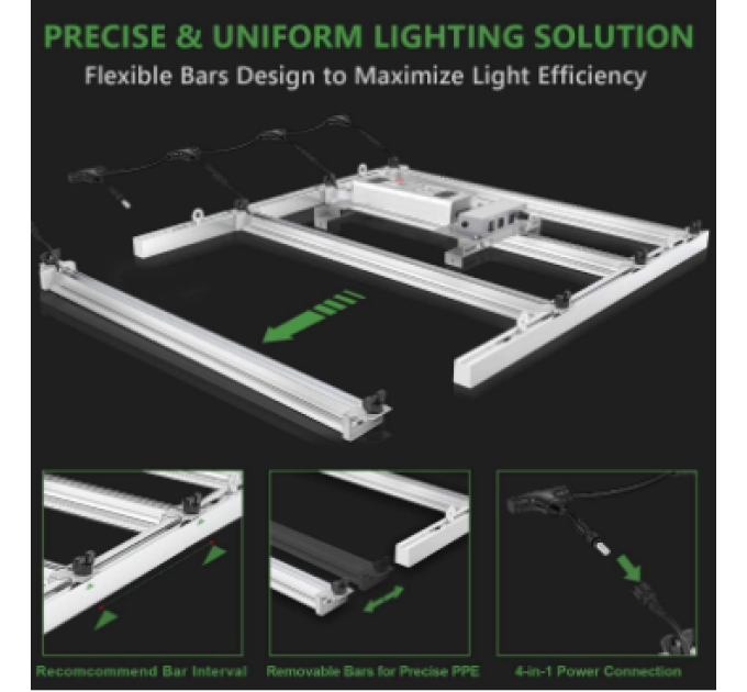 LED лампа Mars Hydro FC-E3000 Led Grow Light Full Spectrum 300W
