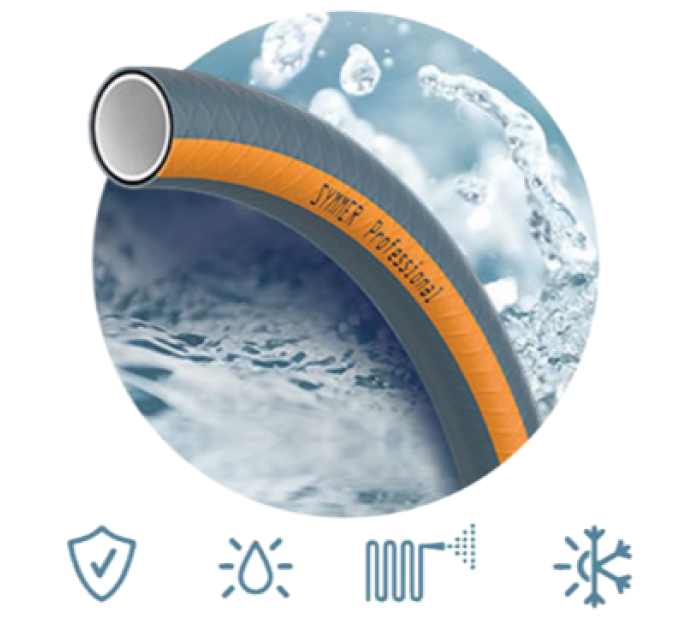 Садовий шланг для поливу SYMMER GARDEN «Professional» 1/2» 1м