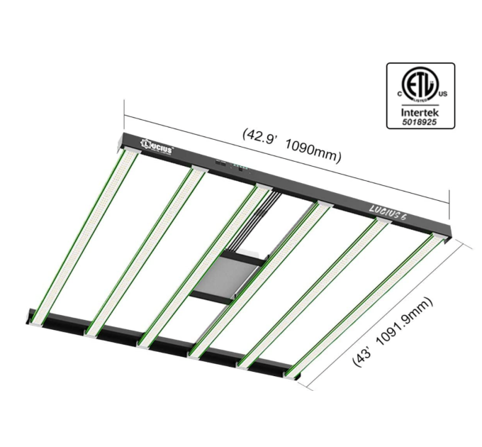 Світлодіодна лампа 600W ECO Lucius Full Spectrum Vertical Farming LED Grow Light
