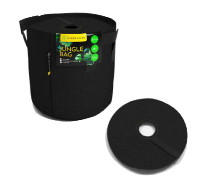 Горщик тканинний + кришка Jungle Bag Round 8L 21x21x21cm