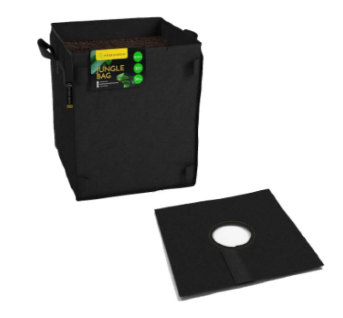 Горщик тканинний + кришка Jungle Bag Square 20L 26x26x h30cm