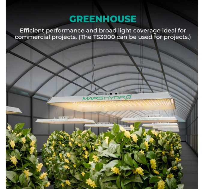 Світлодіодна лампа Mars Hydro TS 3000 Full Spectrum 450 Вт + повний спектр для досвідчених гроверів