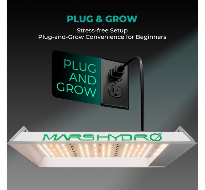 Світлодіодна лампа Mars Hydro TS 600 Essential 100 Вт для вирощування рослин для початківців