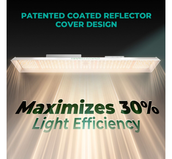 Светодиодная лампа Mars Hydro TSL 2000 Full Spectrum Dimmable 300 Вт + полный спектр для 120х60 палатки