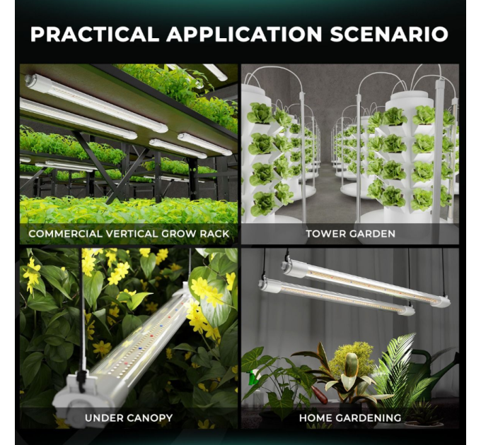 Світлодіодний світильник VG40 40W T5 60см для вирощування розсади та вегетації кімнатних рослин