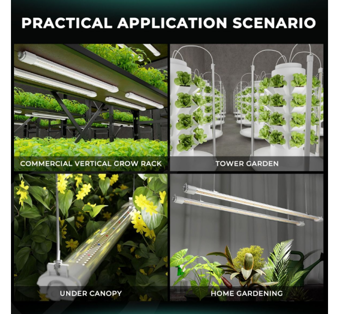 Світлодіодний світильник VG80 80W Under Canopy для вирощування кімнатних рослин та вегетації