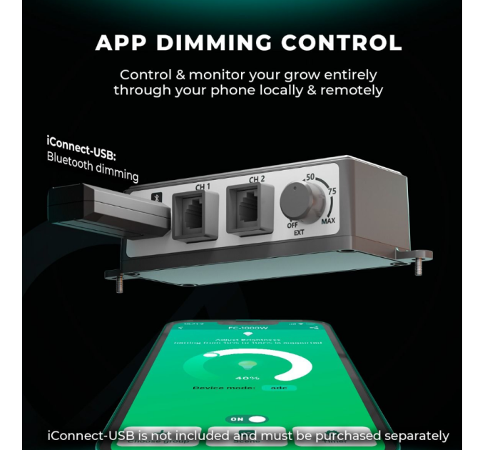 Світлодіодний світильник для вирощування Mars Hydro FC 1000W-EVO Smart LED Grow Light Samsung LM301H EVO 1000W