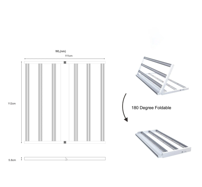 Лампа для растений LED Sun Spirit Model E 720W 6 Bars 120v-277v