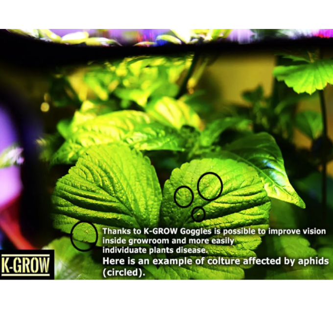 Захисні окуляри для ламп HPS / CFL / LED / MH. K-GROW