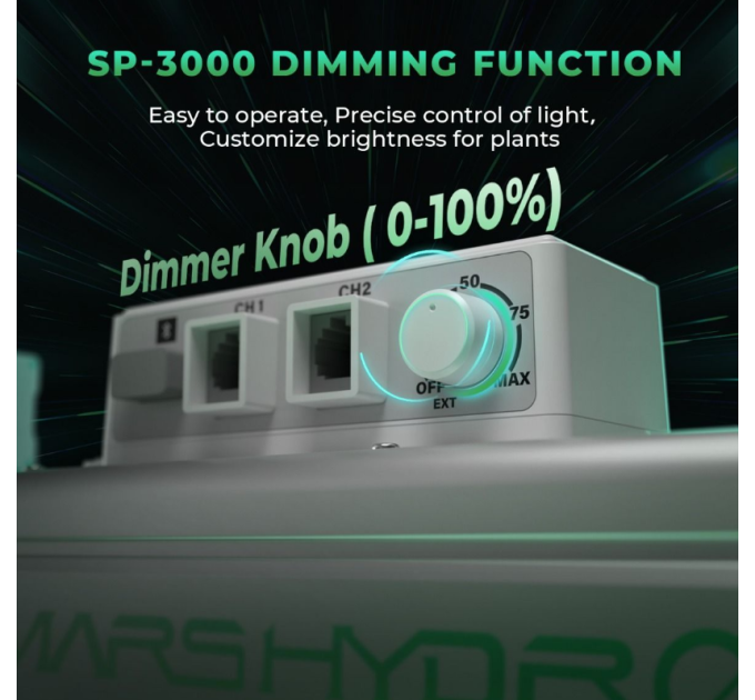 Світлодіодний світильник для вирощування Mars Hydro SP 3000 Full Spectrum 300W + повний спектр для високоінтенсивного освітлення