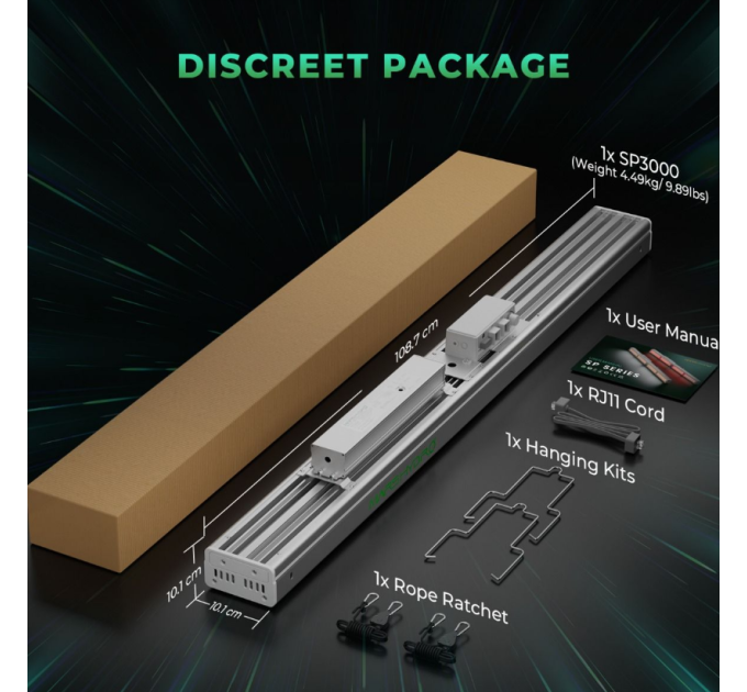 Світлодіодний світильник для вирощування Mars Hydro SP 3000 Full Spectrum 300W + повний спектр для високоінтенсивного освітлення