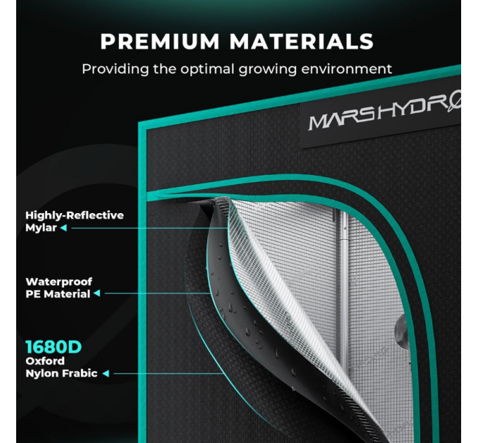 Гідропонний намет для вирощування -100x100x180 см