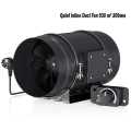 Канальный вентилятор с контроллером скорости Quiet Inline Duct Fan 930 m³ 200мм