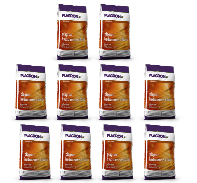 Кокосовий субстрат Plagron Hydro Cocos 60/40 45 L, 10 мішків, 10 мішків