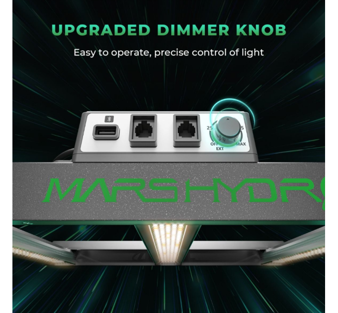 Світлодіодна лампа Mars Hydro Smart Dimmable FC-E1500 Bridgelux 150W + повний спектр для палатки 70 x 70 см