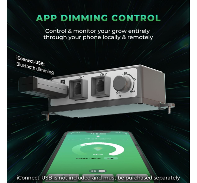 Світлодіодний світильник для вирощування Mars Hydro Smart Dimmable FC-E4800 Bridgelux 480W + повний спектр для великих площ