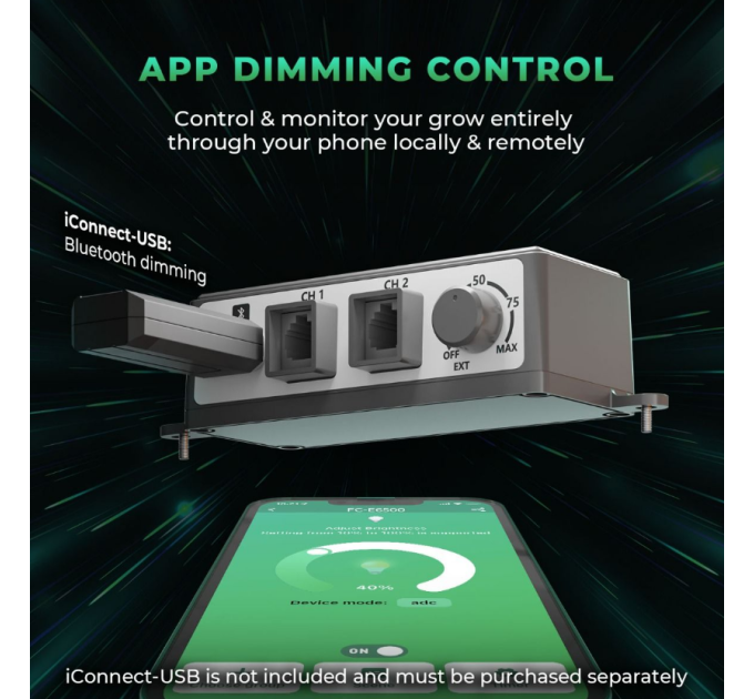 Світлодіодний світильник для вирощування Mars Hydro Smart Dimmable FC-E6500 BridgeLux 730W + повний спектр для комерційного гровінгу