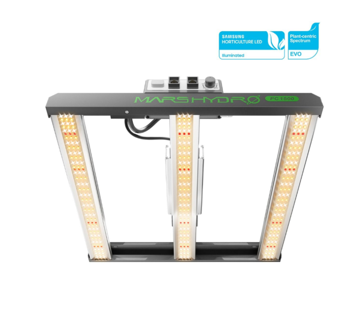 Світлодіодний світильник для вирощування Mars Hydro FC1500-EVO Samsung LM301H EVO 150W + повний спектр для намету 70x70 см