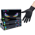 Перчатки нитриловые чёрные суперпрочные M