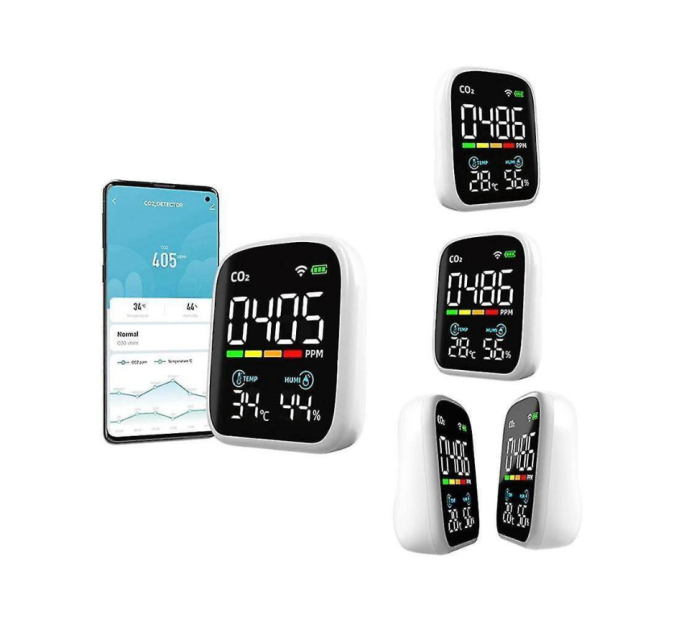 Монітор СО2, аналізатор повітря, температури і вологості, датчик NDIR