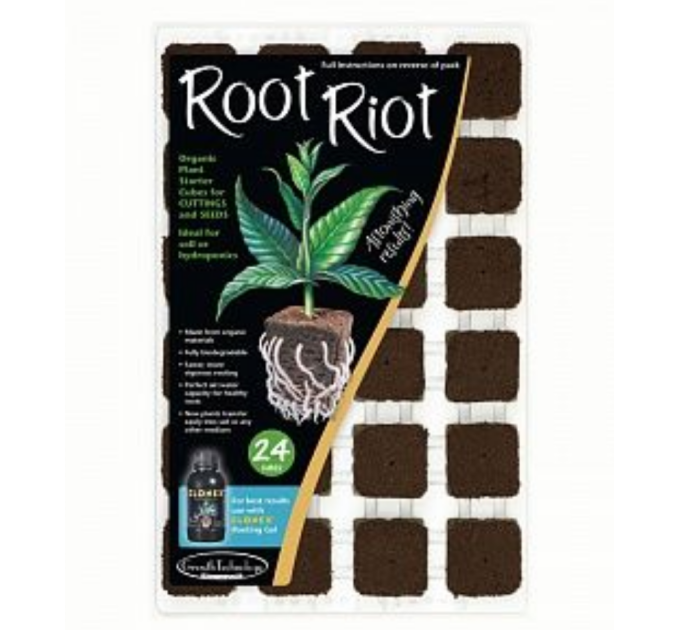 Root Riot Спонжі для клонування та пророщування насіння Growth Technology (24 шт)