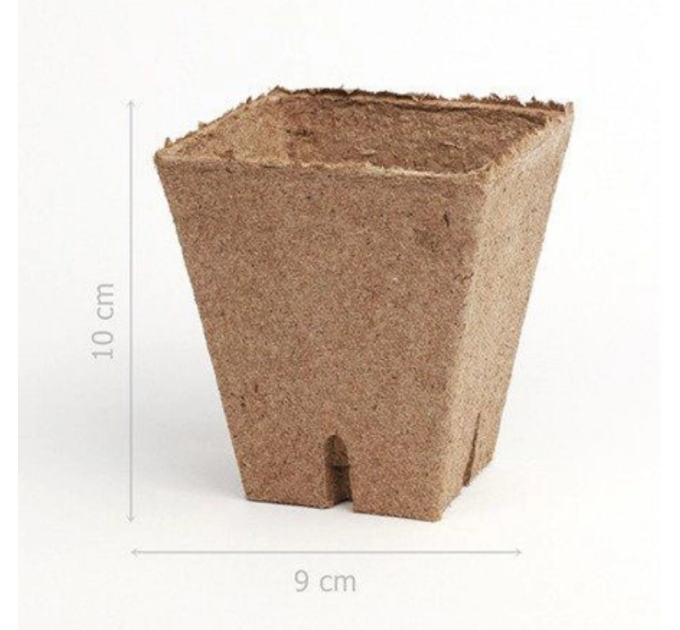 Торф'яний стаканчик Jiffy квадратний для розсади 80х80 мм