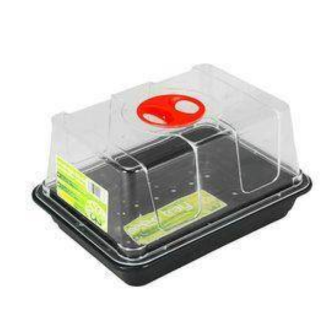 Мини парник черный с отверстиями премиум Garland 37,5x23x18