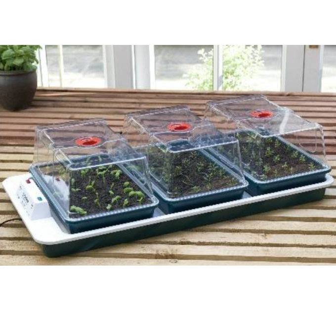 Мини парник черный с отверстиями премиум Garland 37,5x23x18