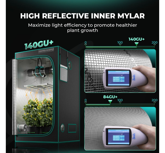 Гідропонний намет 240х120см для вирощування -240x120x200 см