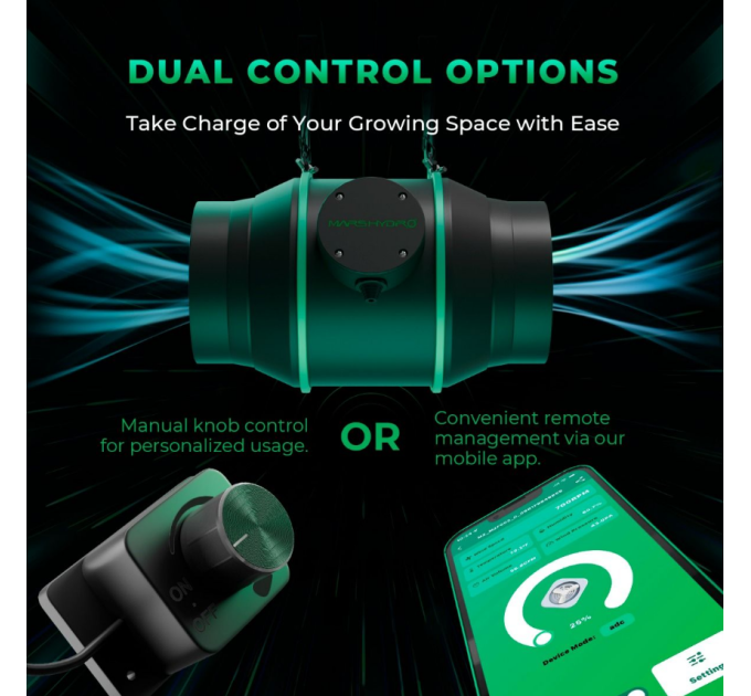 Вентилятор Mars Hydro iFresh 150mm Smart Inline Duct Fan