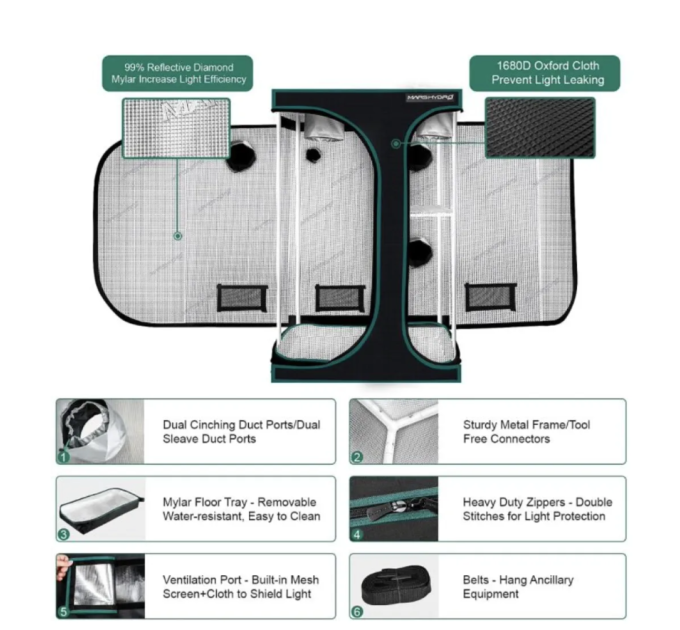 Гроубокс Mars Hydro 90x90x180 см