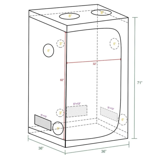 Гроубокс Mars Hydro 90x90x180 см