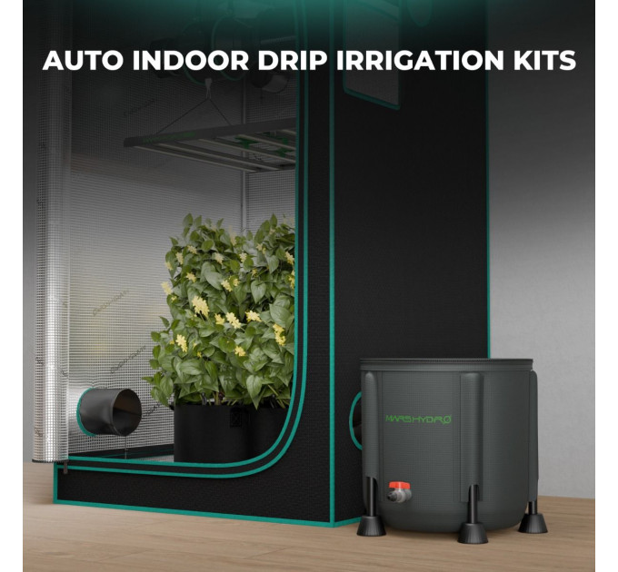 Mars Hydro Новий складаний комплект крапельного зрошення з відром для 8 кімнатних рослин