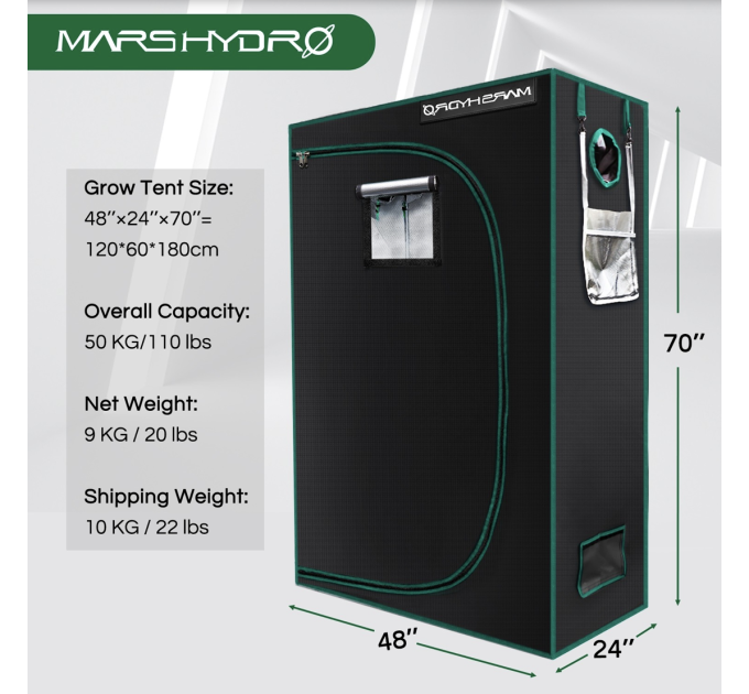 Гроубокс Mars Hydro 60x120x180 см