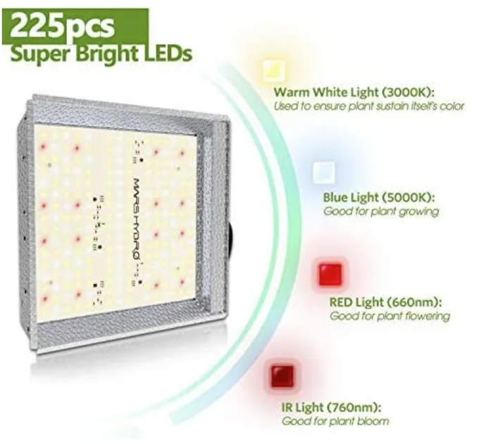 LED Mars Hydro TS 600 Led Plant Grow Lights, Sunlike Spectrum