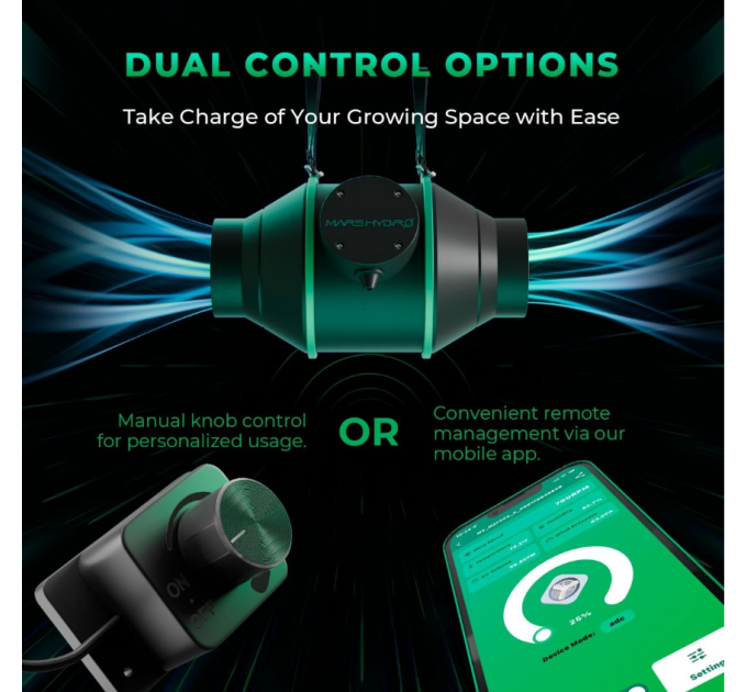 Mars Hydro iFresh 4-Inch Smart Inline Duct Fan